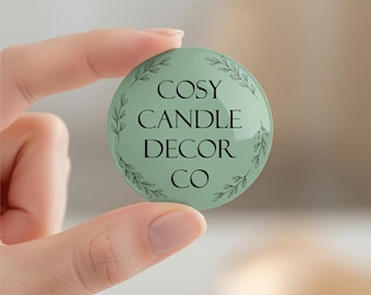 Personalized Business Logo Stickers: Gloss or Glitter Finish, 36mm Round Stickers