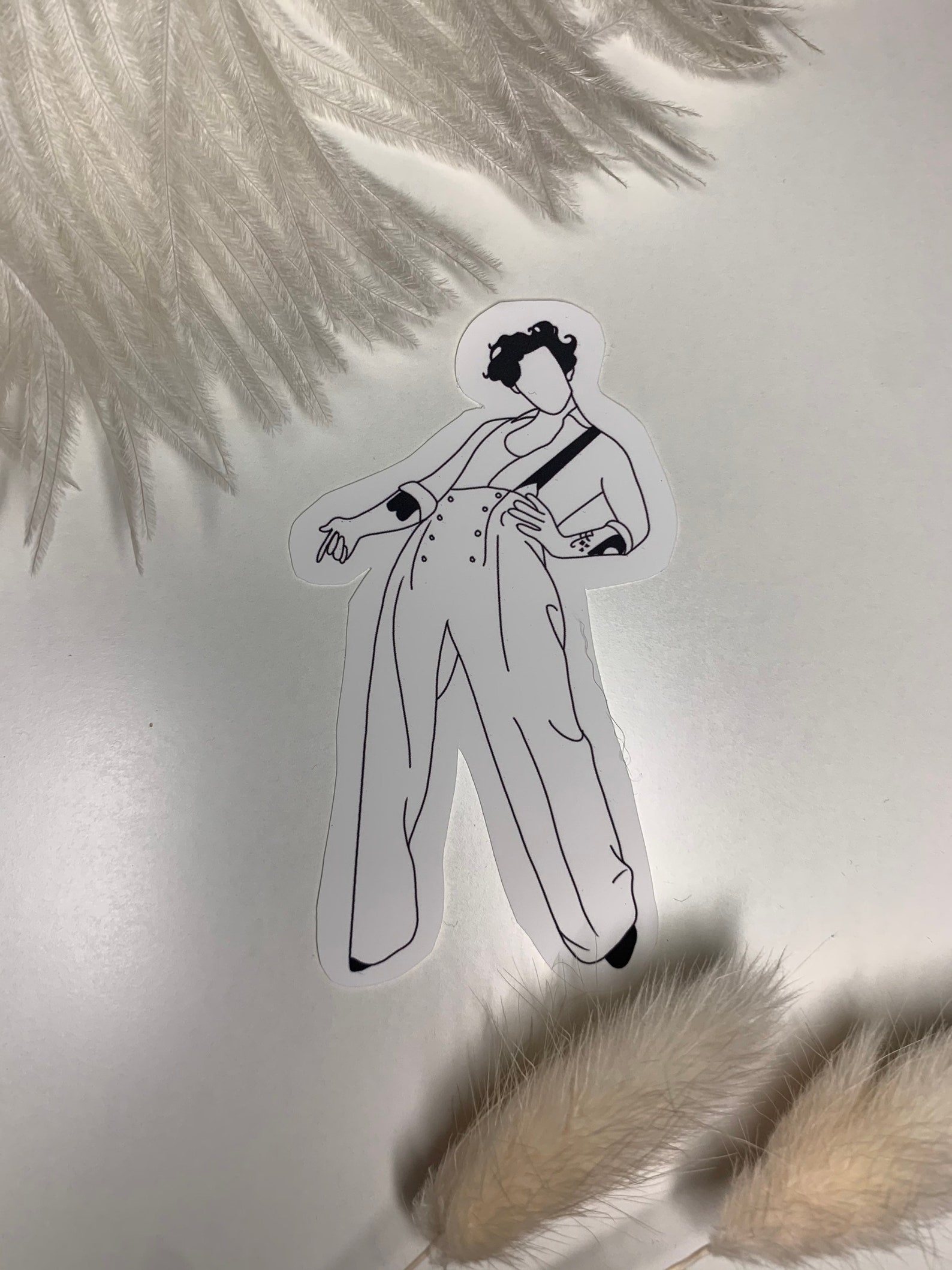 Harry Styles outline Tattoo Sticker / Fine Line Album