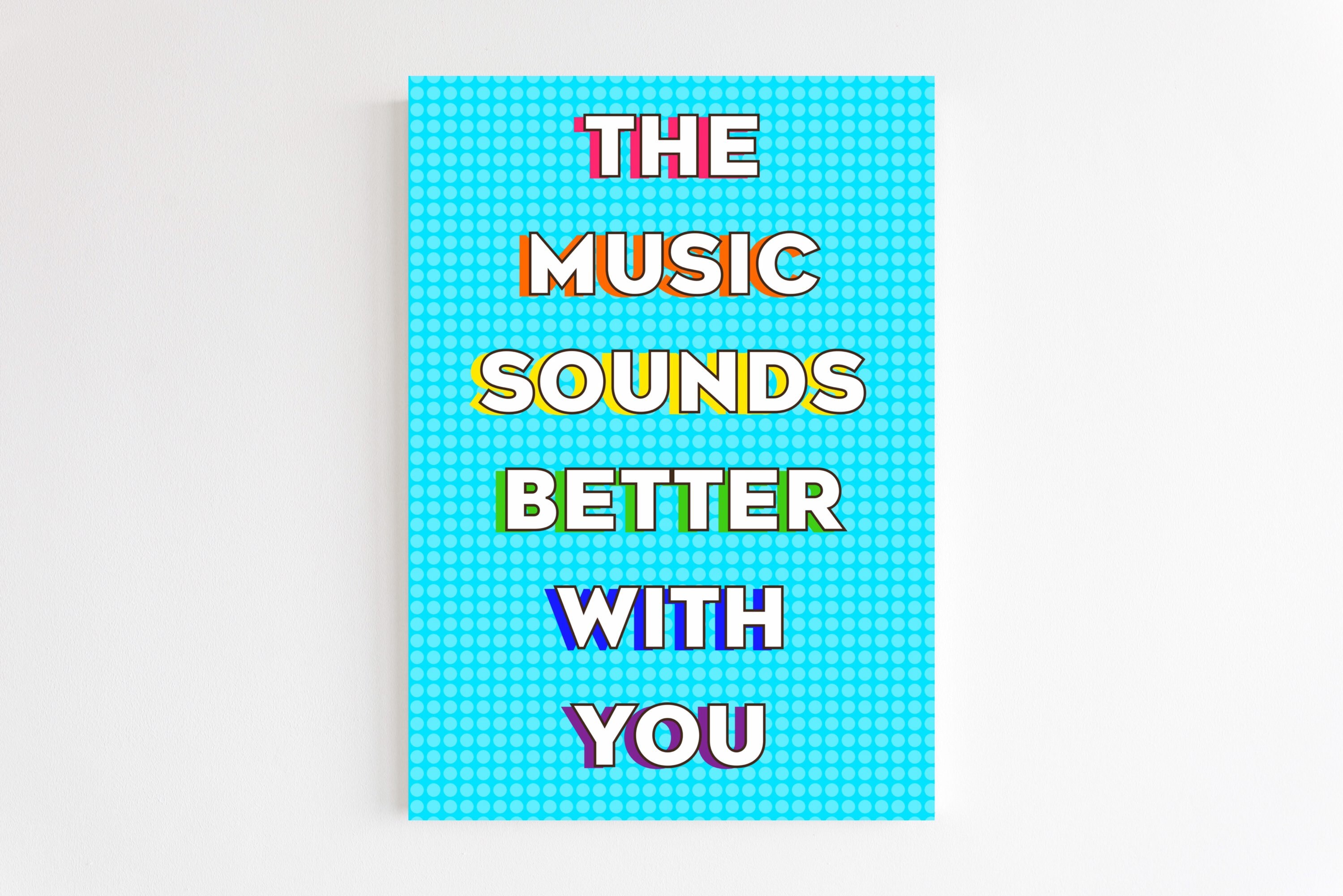 Music Sounds Better With You Print / Old School Classics / Etsy