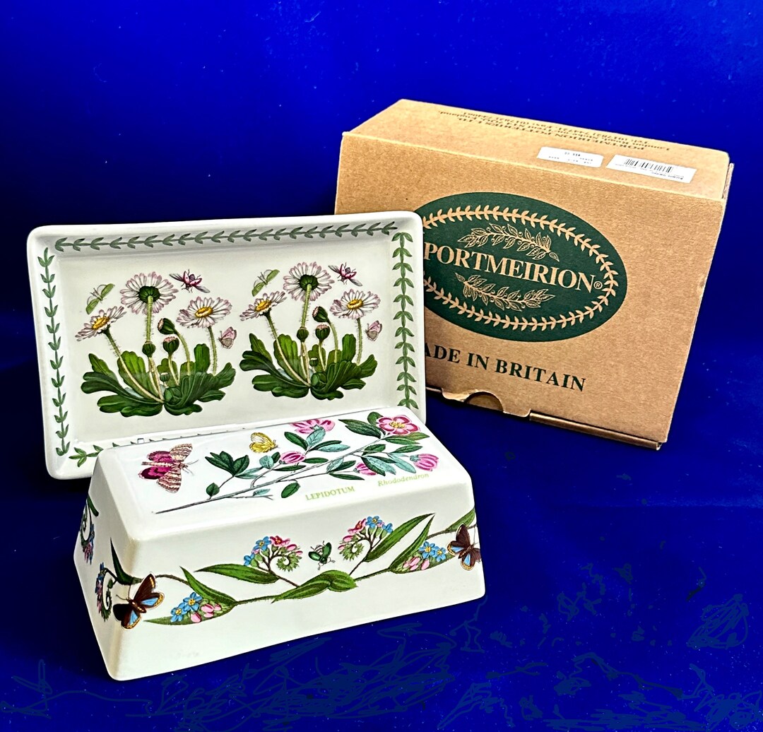 Portmeirion Botanic Garden Butter Dish With Lid, Vintage 1970's Etsy