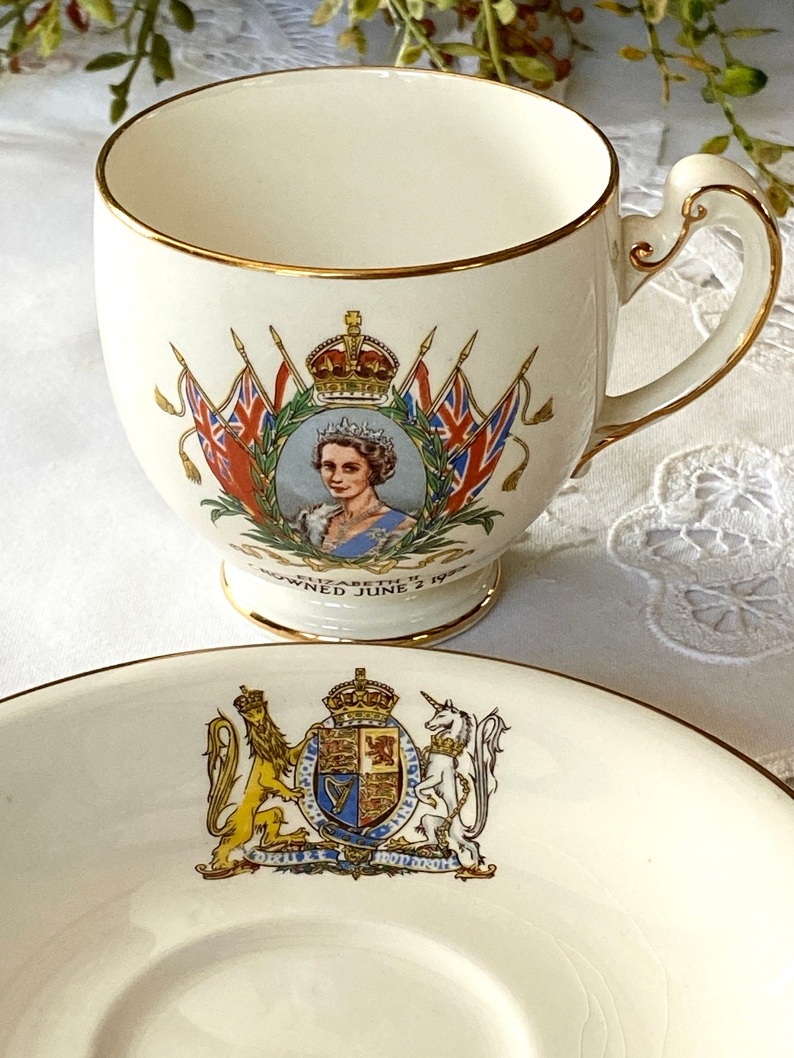 Vintage Royal Winton Elizabeth II Coronation Tea Cup and Etsy