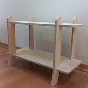 Bibliothèque pour enfants en bois, étagère Montessori, étagères minimalistes, bibliothèque pour chambre d'enfant, étagère en bois naturel, élément de rangement pour livres