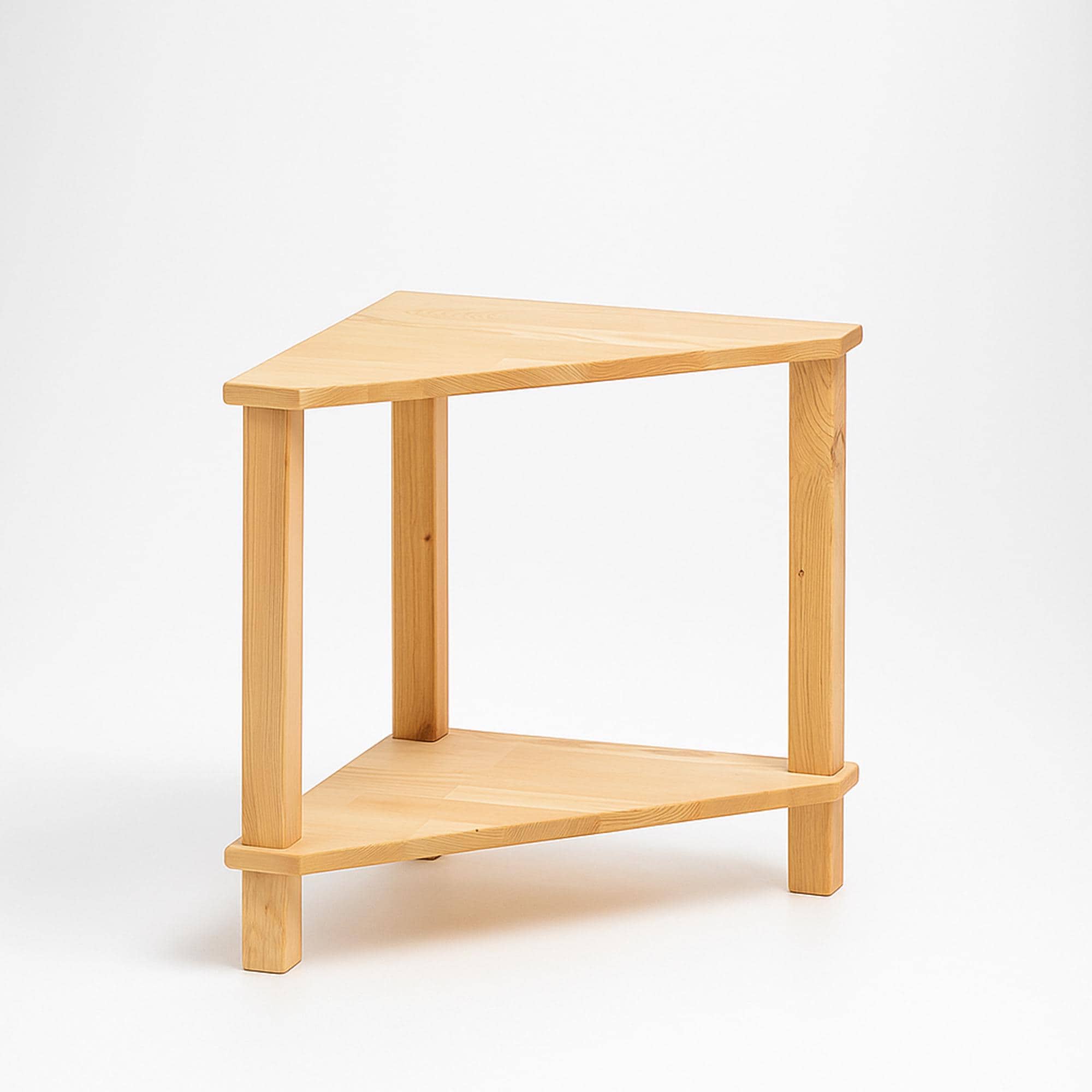 Rustic Pine Wood Corner Shelf: Minimalist Floating Shelves