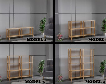 Forhappyhomes Bookshelf,Bookshelf with Duplicable Shelves,Solid Wood Bookshelf,Living Bookshelf,Large Bookshelf,