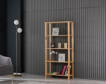 5-Shelf Open Minimalist Modern Shelving,TOOL-FREE INSTALLATION