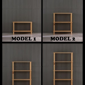 Modern Minimalist Solid Wood Bookshelf for Living Room, Tall Open Shelf Storage Unit for Home Office, Natural Wooden Display Shelf Decor