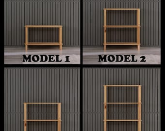 Modern Solid Pine Wood Bookshelf: Minimalist Open Shelf Display