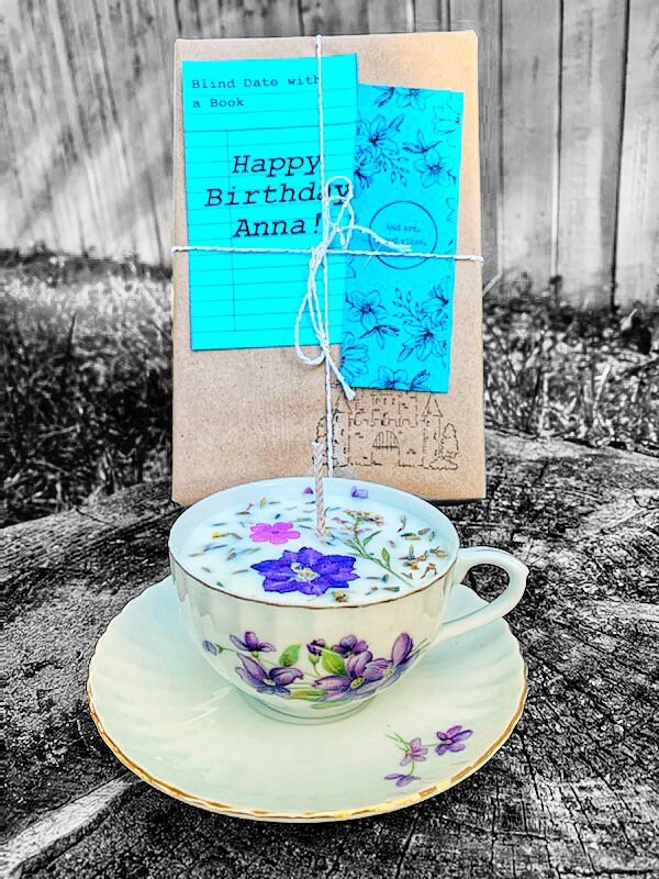 Blind Date with a Book and a Tea Cup Candle | Long Distance Gift | Gi…