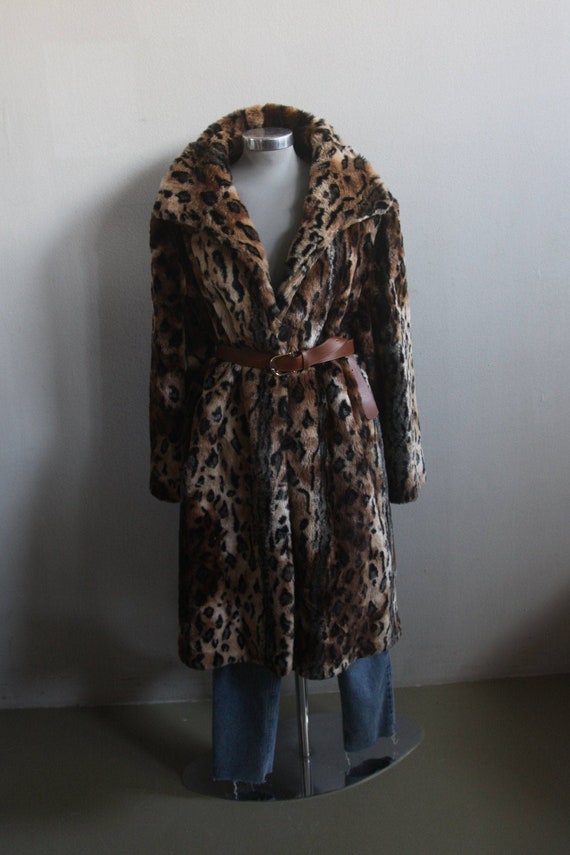 Faux fur leopard Coat