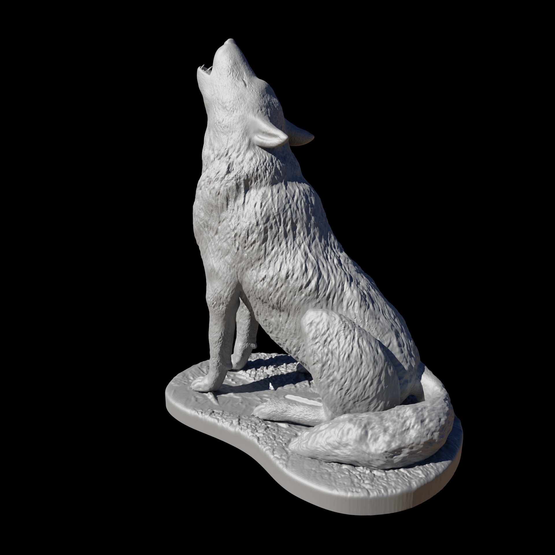 Wolf howling STL File 3dmodel print Etsy