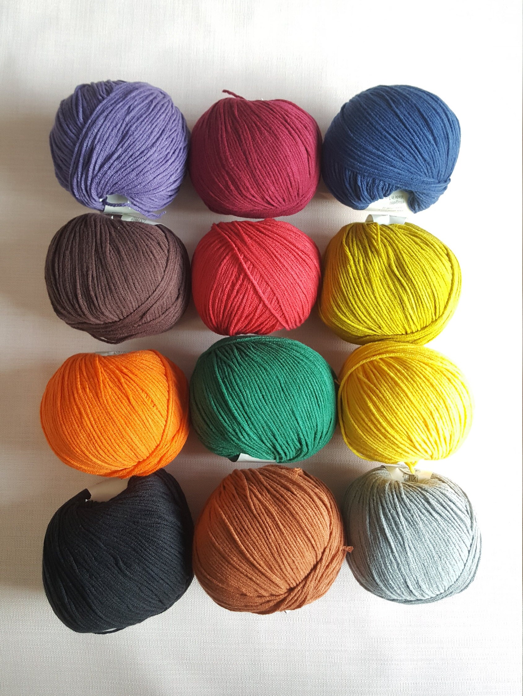 Fall Colors Yarn Bundle 12 Pcs Yarn Pack Yarn Set for Punch Needle