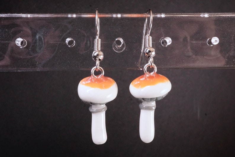 Golden Teacher Mushroom Earrings