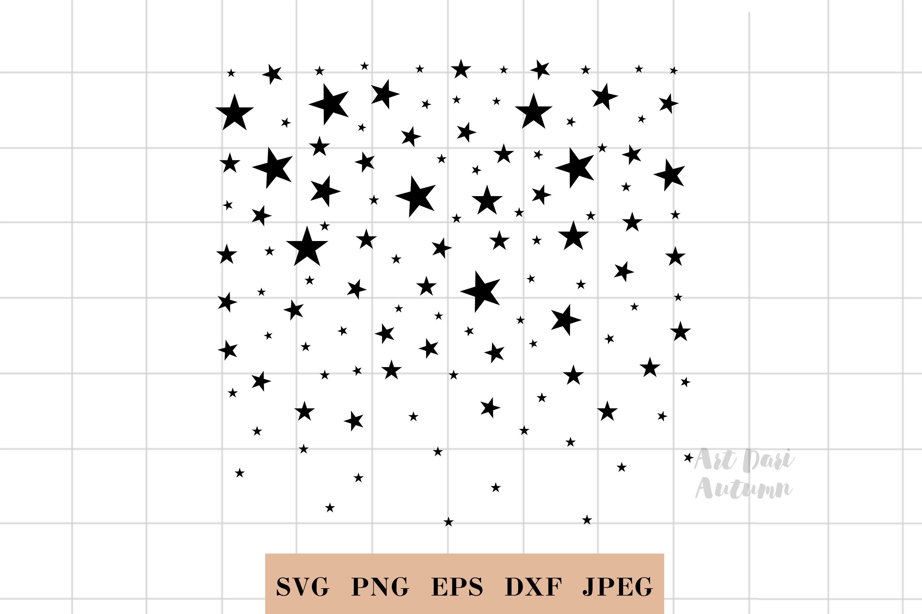 Galaxy Star Stencil