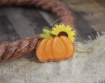 Pumpkin pin acrylic