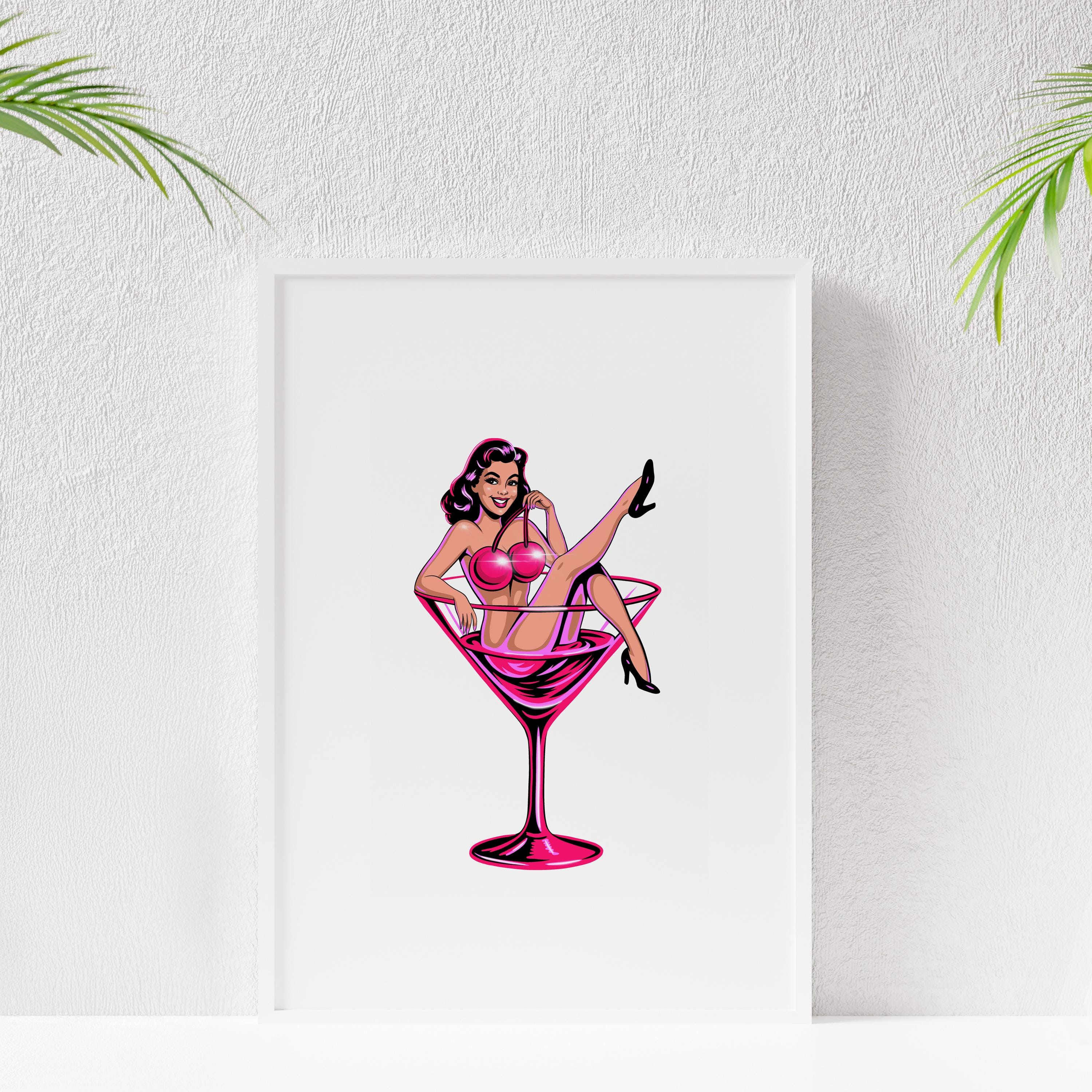 Cocktail pin up girl - Etsy 日本