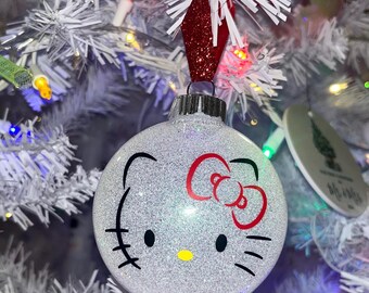 Hello kitty inspired ornament set of 4!