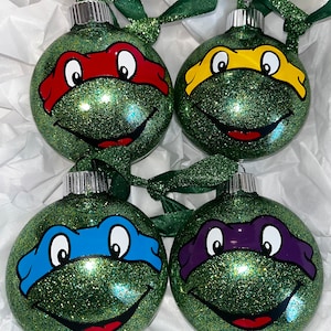 Custom ninja turtle ornament set