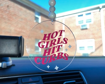 Hot girls hit curbs car charm!