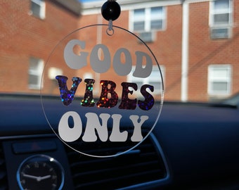 Good vibes car charm!