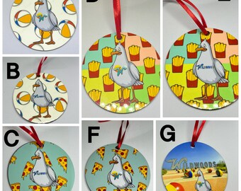 Wildwood inspired sunny the seagull ornaments