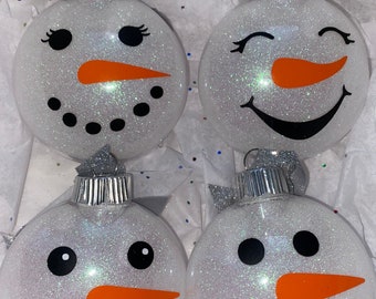 Snowman ornament set of 4