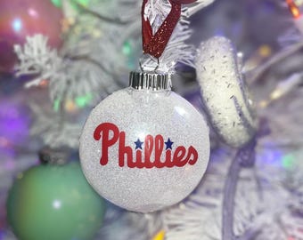 Phillies inspired ornament set of 4!