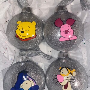 Pooh bear ornaments set of 4