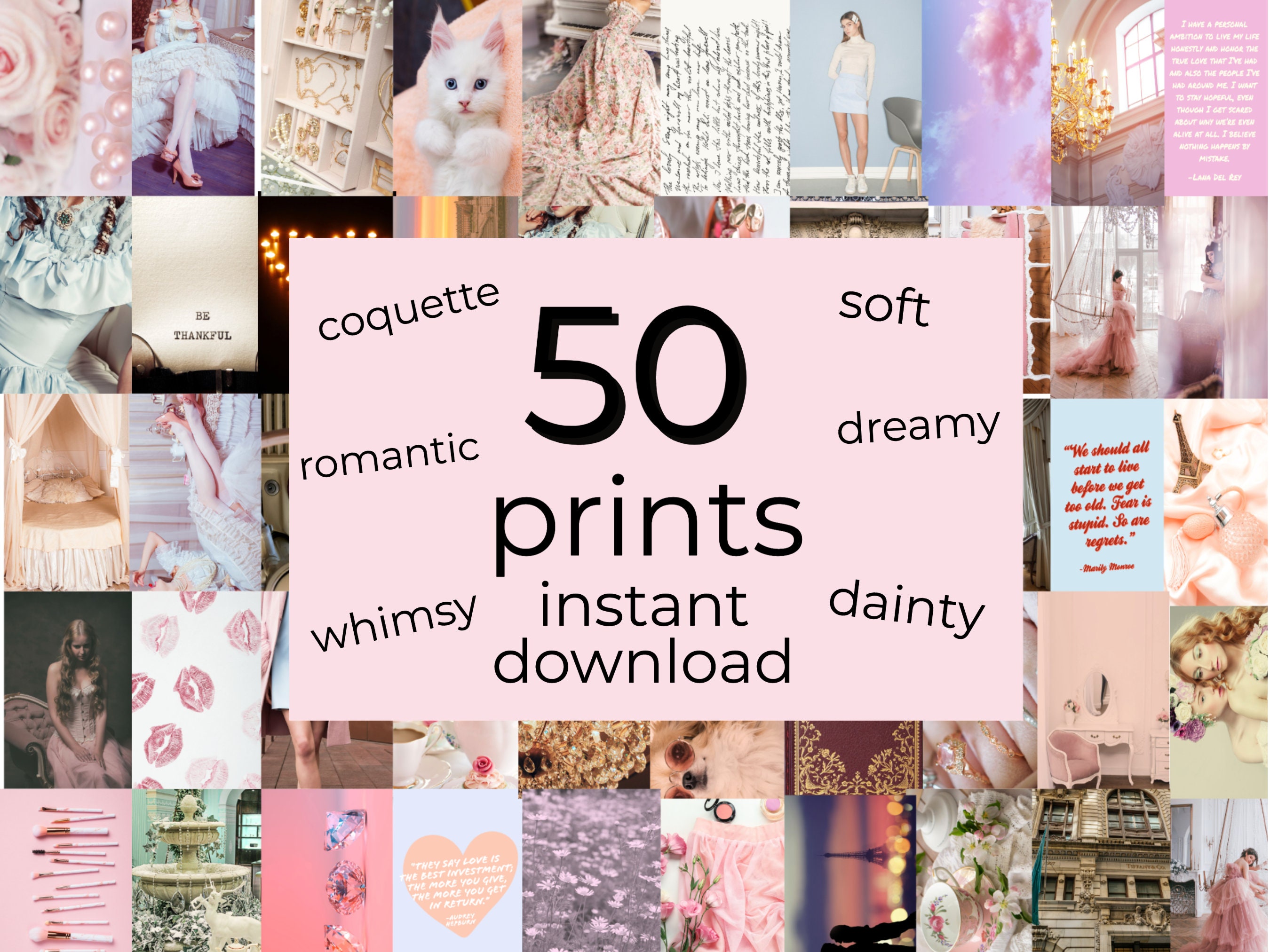 Coquette Aesthetic, Wall Collage Kit Coquette Room Decor, Soft Girl,  Princess, Fairycore, Poster Prints, College Apartment Printables -   Canada