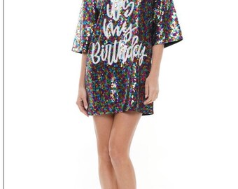 sequin jersey dress custom