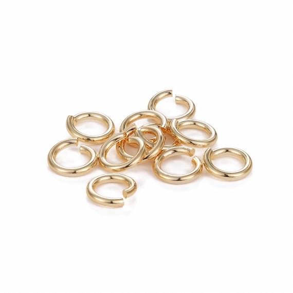 50/100PCS, Gold Plated Open Jump Ring, Jewelry Making Supply
