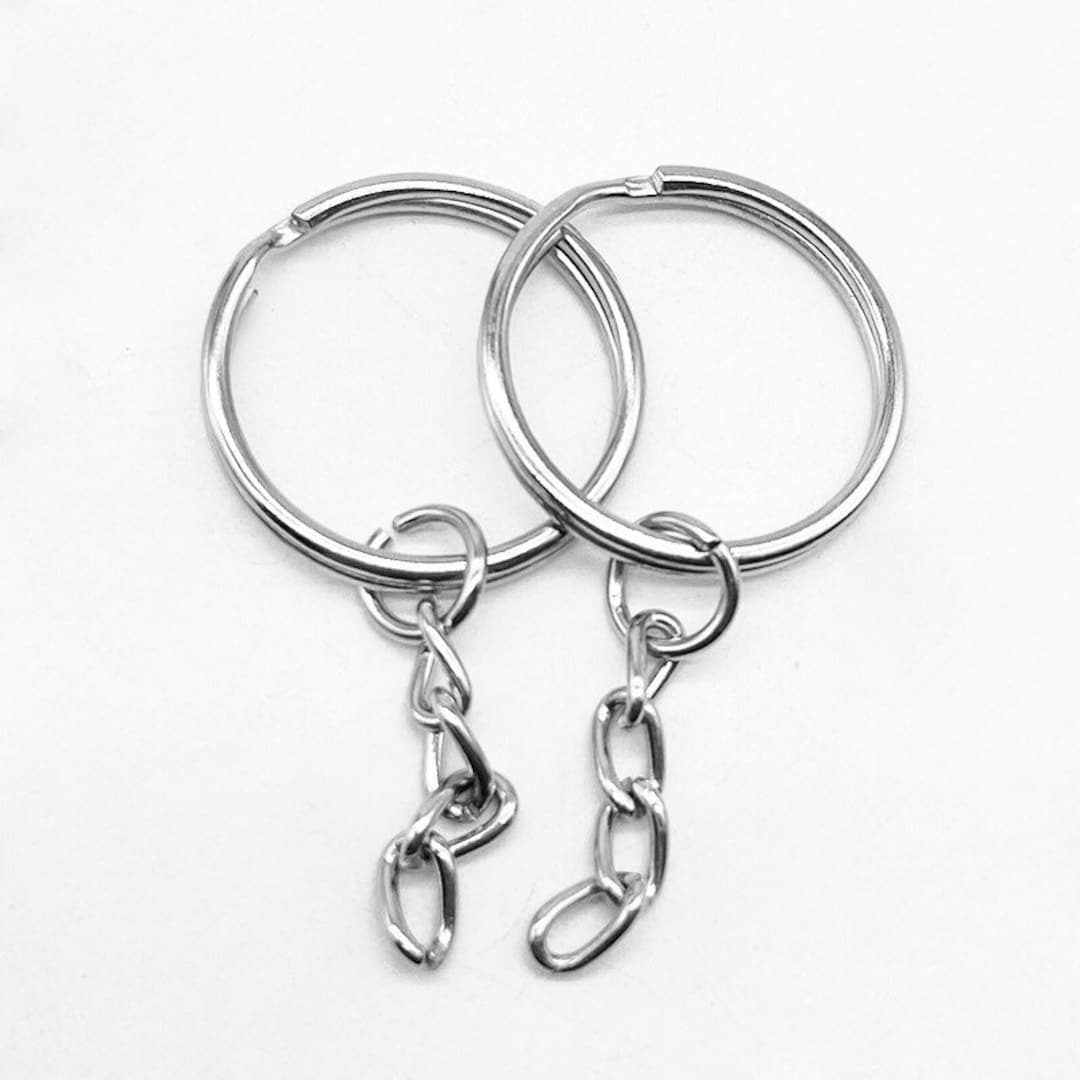 Split Keychain Ring Round Edged Double Split Ring Key Chains Etsy