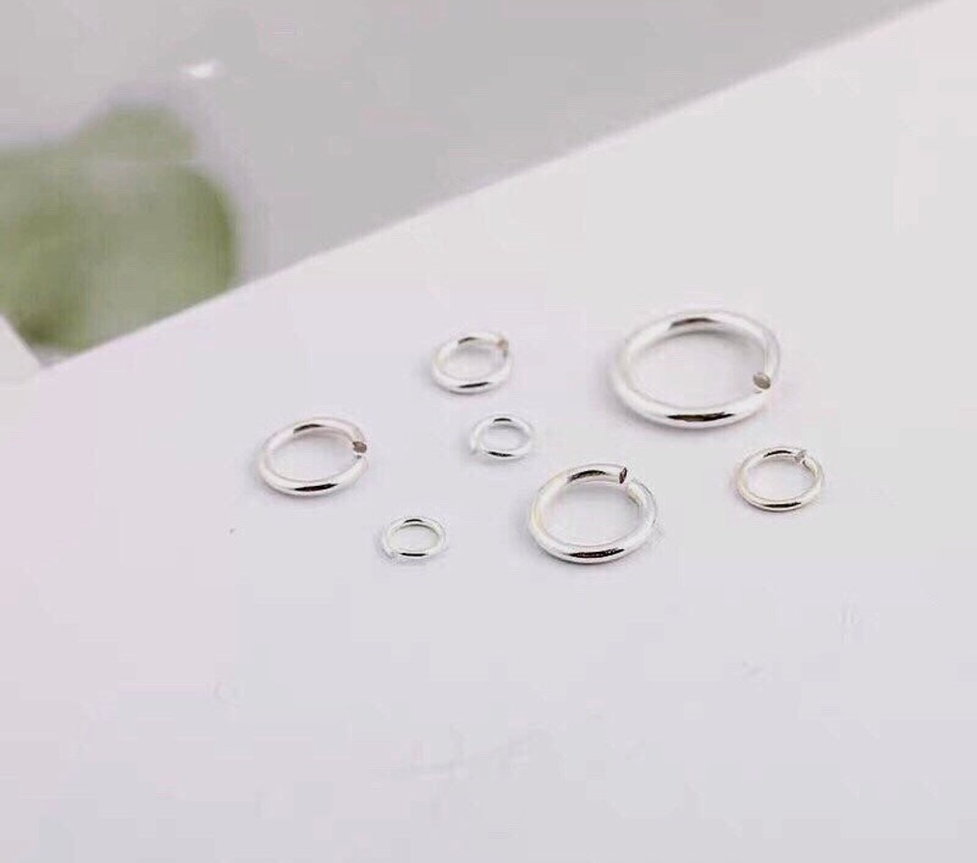 240 Anneaux De Saut Ouverts En Argent Sterling Plaqué - 4 Tailles (3/4/5/6mm), Pour Fabrication Bijoux, Réparation Colliers, Bracelets