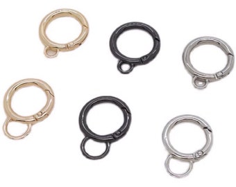 High Quality Round Spring Gate Ring, Spring Clasps Ring, Spring O-Rings, Snap Clip, Round Clasp, Trigger Clasp, 2PCS