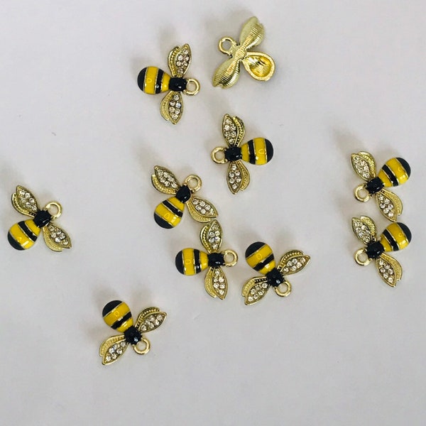 2/5/10PCS, 14 * 18mm, Charmes pendentifs, Pendentif en alliage de zinc abeille, Fournitures de fabrication de bijoux