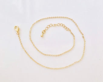 14K Gold Plated Brass Chain For Jewelry Making, Dainty Gold Necklace, Jewelry Chain, Necklace Chain, Jewelry Finding