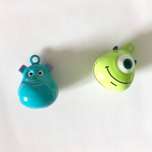 Cartoon Character Bell Charm,  James P. Sullivan/Sulley Bell, Mike Wazowski Bell