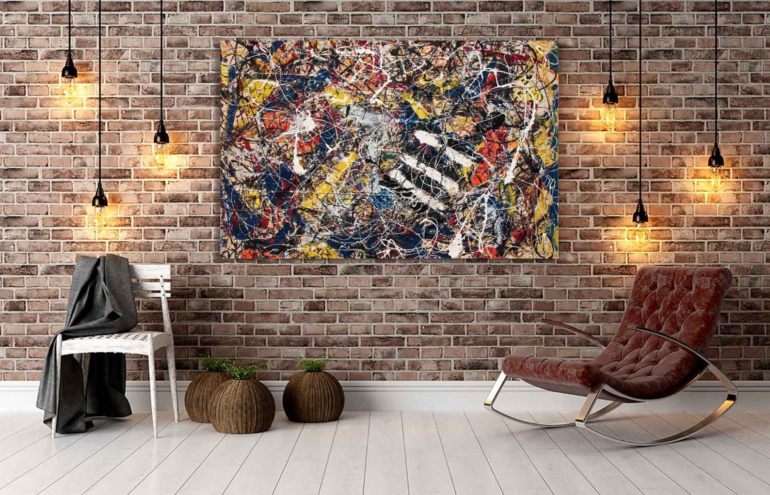 Jackson Pollock Number Seventeen 17A American Drip Painting Etsy