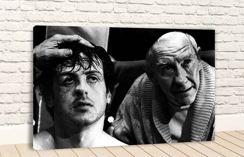 Rocky Balboa and Trainer Mickey Movie Canvas Wall Art Etsy