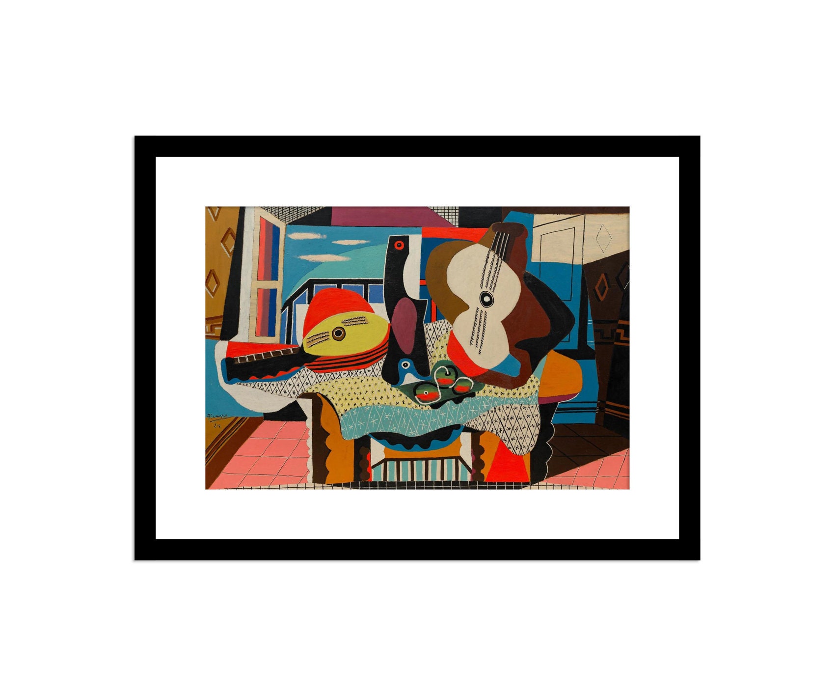 Pablo Picasso Spanish Artist Mandolin And Guitar 1924 Photo Etsy