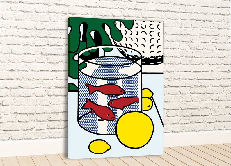 Roy Lichtenstein Still Life With Goldfish 1972 Pop Etsy
