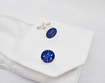 Cremation memorial cufflinks - ashes or hair