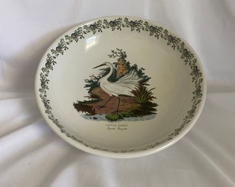 Port Meirion Birds of Britton Little Egret Large Serving Pasta Fruit Bowl