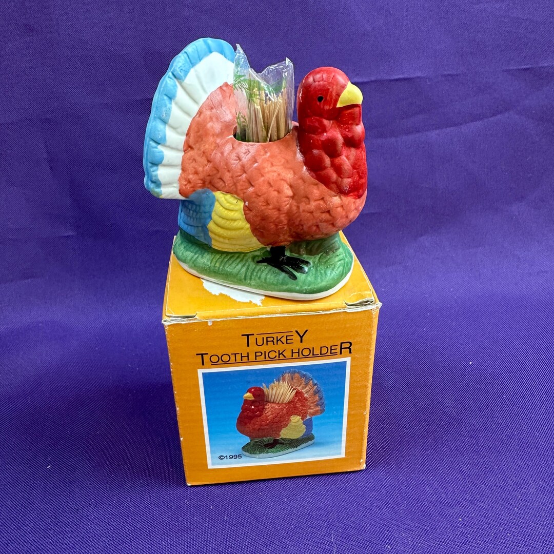 Vintage Magic Creations Turkey Toothpick Holder With Sealed Toothpicks ...