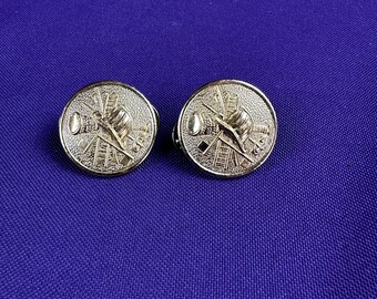 Vintage Pair of Firefighter Scramble Collar or Epaulette Pins