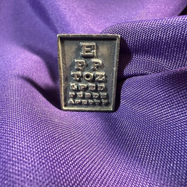 Vintage Eye Chart Tie Clip