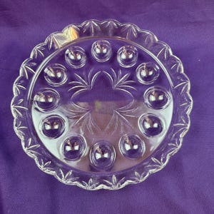 Vintage Escargot Egg Serving Tray Fifth Avenue Crystal Portico