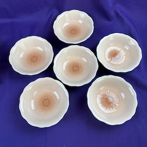 Vintage Mikasa Spring FT200 Amaryllis Japan Set of Six 6” Cereal Salad Bowls