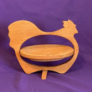 Hand Cut Collapsible Wooden Counter Chicken Egg or Fruit Basket