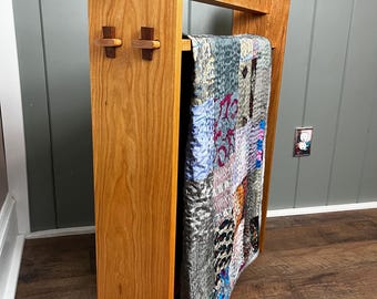 Freestanding Hardwood Quilt Rack