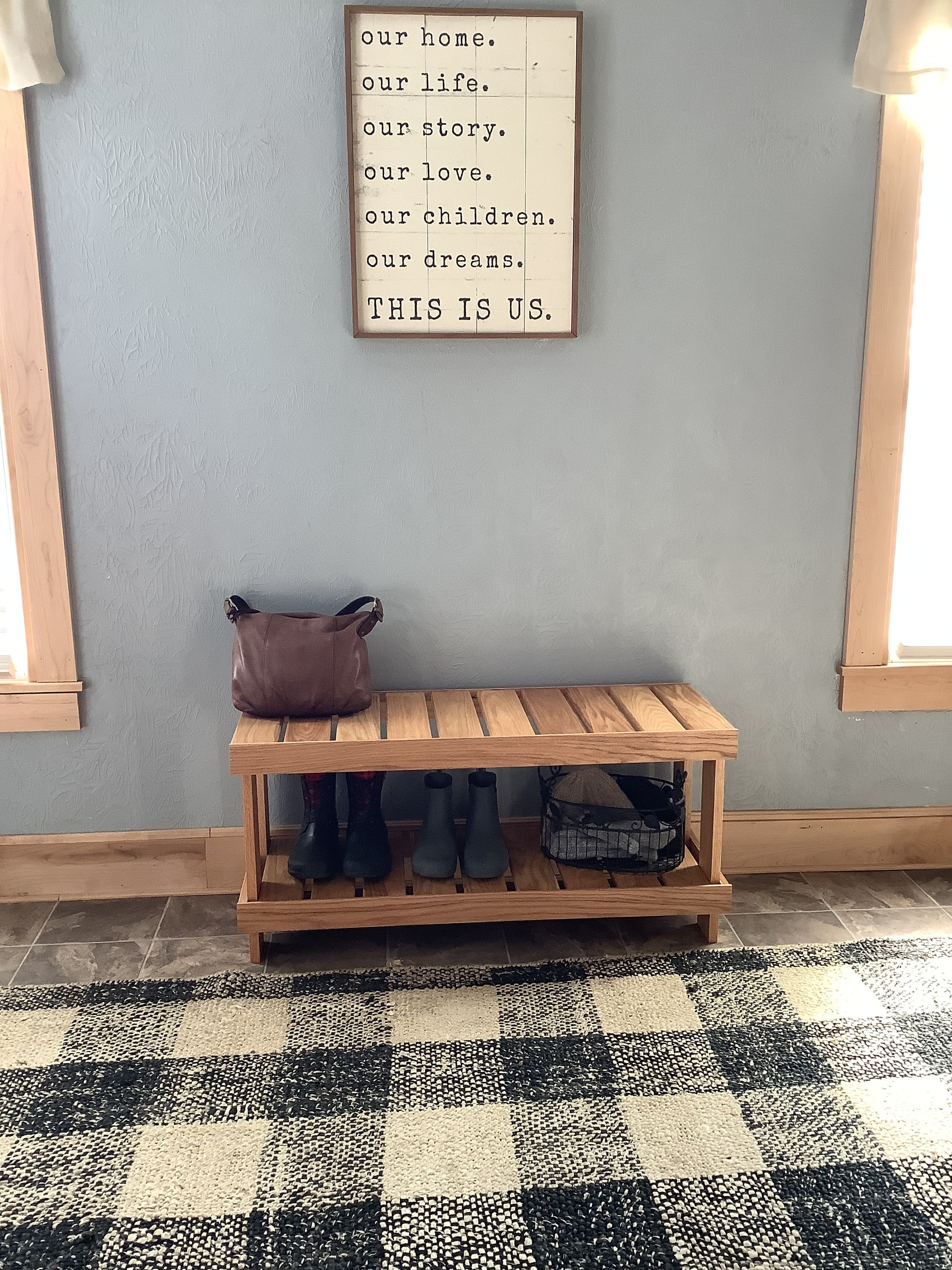 Modern Entryway Storage Bench Bathroom Storage Bench Etsy